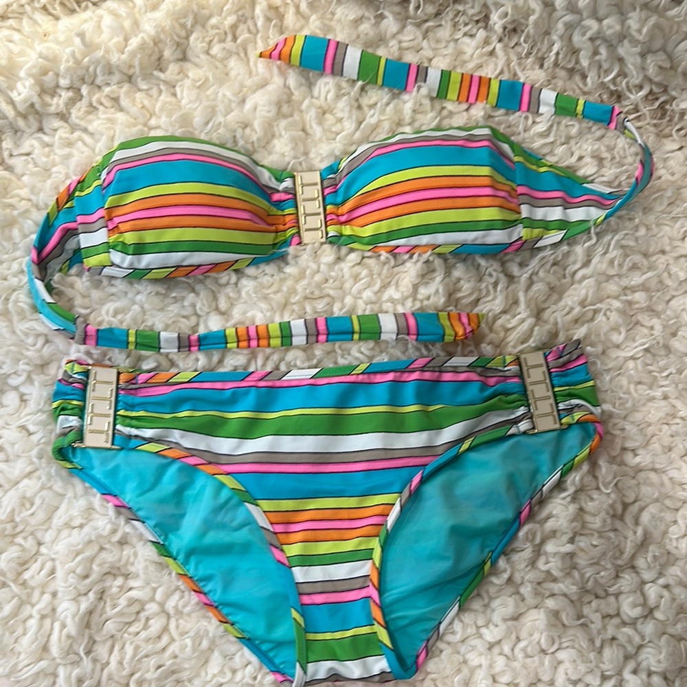 Trina Turk Colorful Striped Bikini